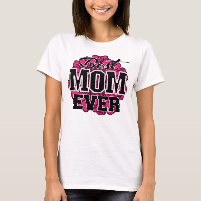 Camiseta Mejor Mamá Siempre Floral (Anverso)