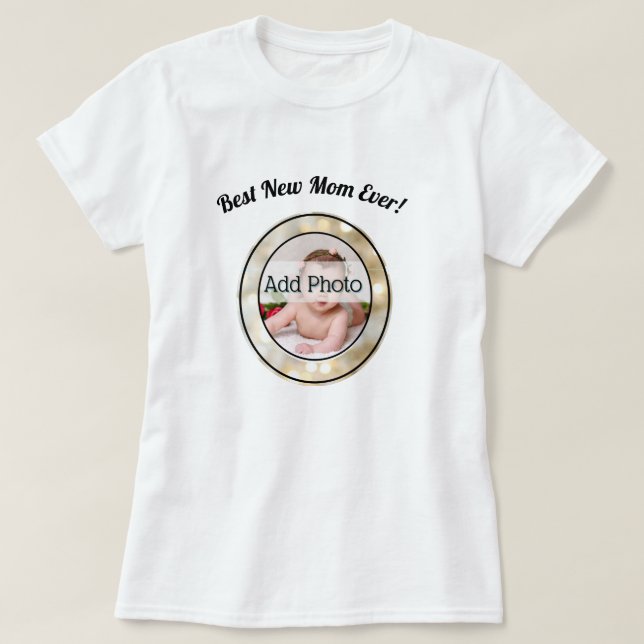Camiseta Mejor marco fotográfico para mamá/madre (Diseño del anverso)