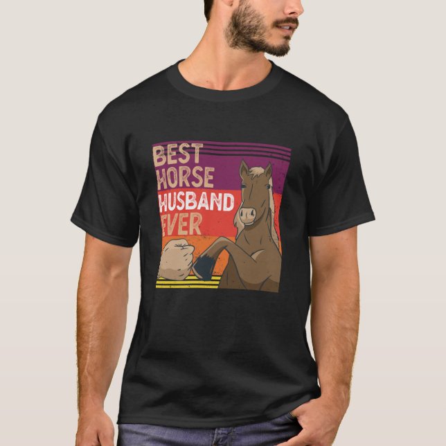 Camiseta Mejor Marido de Caballo, siempre divertida, amante (Anverso)