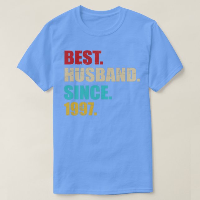 Camiseta Mejor marido desde 1997 para el 25º boda y vicever (Diseño del anverso)