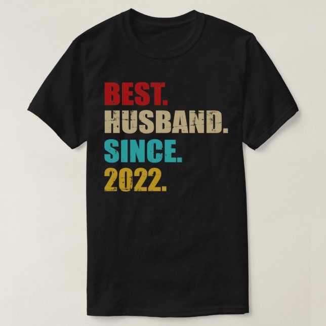 Camiseta Mejor marido desde 2022 por primer aniversario bod (Diseño del anverso)
