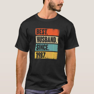 Camiseta Mejor Marido Retro Desde 1987 35º Anivers Boda