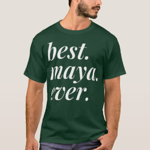 Camiseta Mejor Maya Nombra Personalizada Mujer Chica BFF