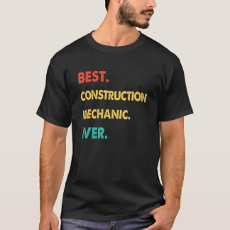 Camiseta Mejor Mecánico de Construcción Retro