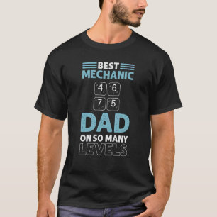 Camiseta Mejor mecánico papá en tantos niveles ascensor