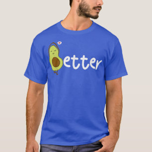Camiseta Mejor Medio Pareja Rociado Aguacate Cute Funny Val