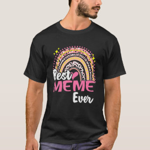 Camiseta Mejor Meme De Madres De Arcoiris De Leopardo Rosa