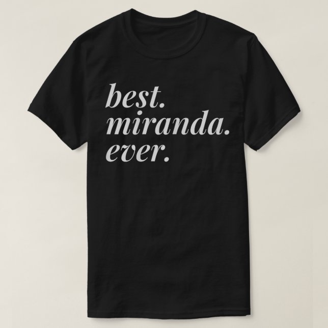 Camiseta Mejor Miranda Nombre Mujer Personalizada Chica BFF (Diseño del anverso)