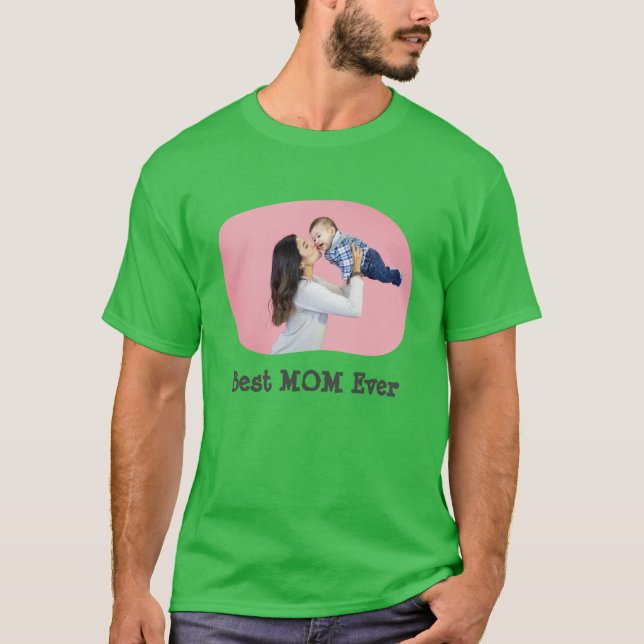 Camiseta Mejor MOM alguna vez subir tu foto de familia hori (Anverso)