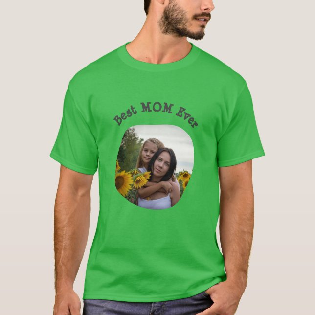 Camiseta Mejor MOM alguna vez subir tu foto de la familia c (Anverso)