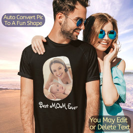 Camiseta Mejor MOM crear su propia foto y texto Personaliza