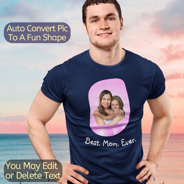 Camiseta Mejor MOM crear tu propia foto de texto Personaliz (Subido por el creador)
