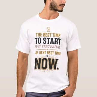 Camiseta Mejor momento es ahora Motivación Productividad Es