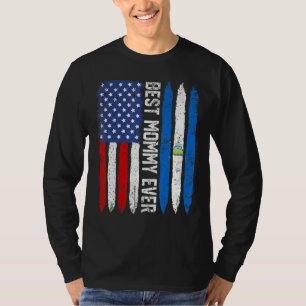 Camiseta Mejor Momia Día de Madre Nicaragua Bandera Estadou