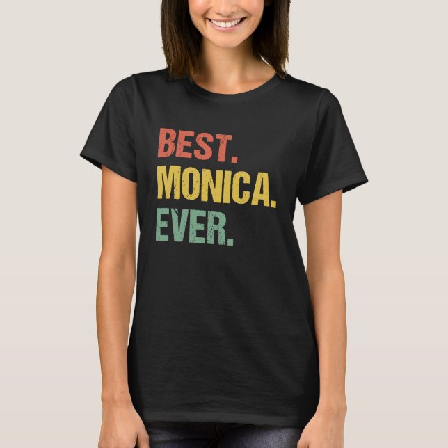 Camiseta Mejor Mónica de nombre retro Humor apodo (Anverso)