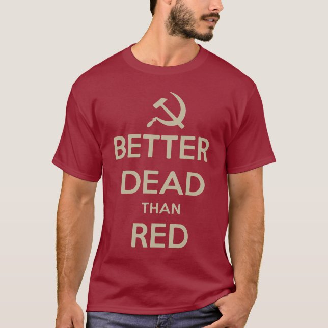 CAMISETA MEJOR MUERTE QUE ROJO (Anverso)
