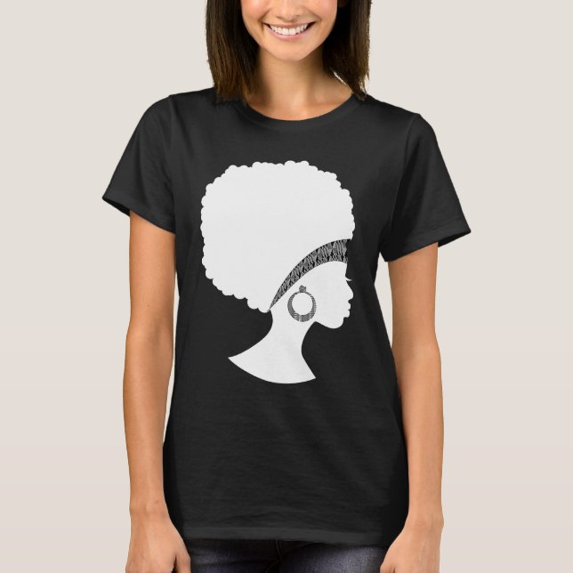 Camiseta Mejor mujer afroamericana de tela de pelo natural  (Anverso)