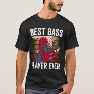Camiseta Mejor Músico Bajista de Todos los Tiempos Música B