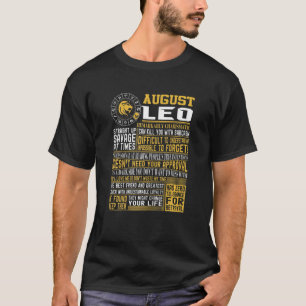 Camiseta Mejor Nacida En Agosto Rótulo Leo Zodiac