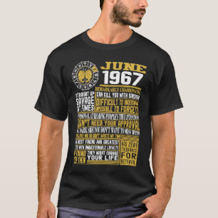 Camiseta Mejor Nacido Junio 1967 Rótulos Gemini Zodidiac 54