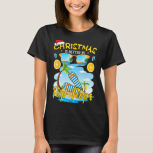 Camiseta Mejor navidad En Flip Flops Beach Summer Chr