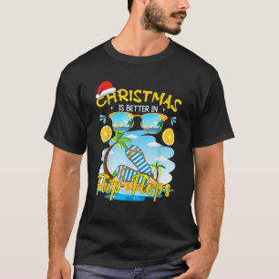 Camiseta Mejor navidad En Flip Flops Beach Summer Chr