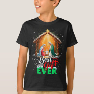 Camiseta Mejor Navidad Jesús Nacimiento Escena Cristiano