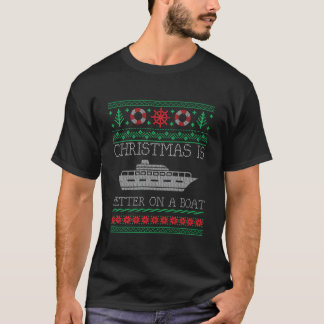 Camiseta Mejor Navidades En Bote Pontoon Boe Ugly C