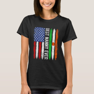 Camiseta Mejor Niñera Día de la Madre Níger Retro bandera d