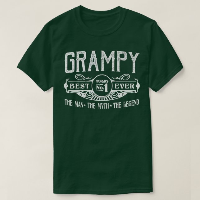 Camiseta Mejor No Grampy Personalizado Para Hombres  (Diseño del anverso)