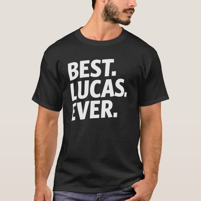 Camiseta Mejor nombre de cumpleaños divertido Lucas (Anverso)