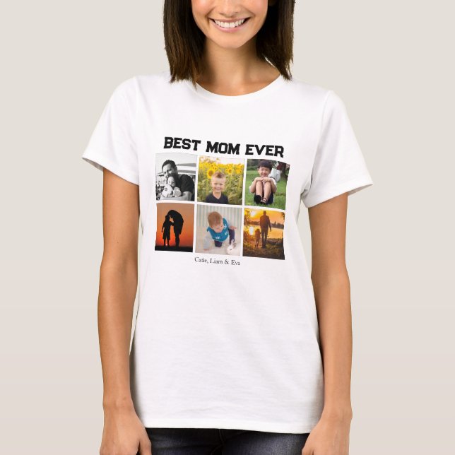 Camiseta Mejor nombre e imágenes de Personalizable de Mamá  (Anverso)