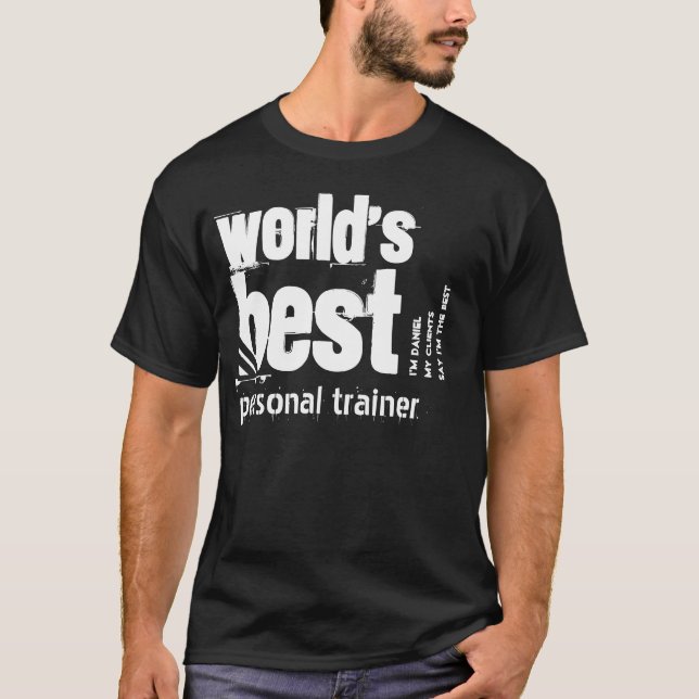 Camiseta Mejor nombre personalizado de formador personal de (Anverso)