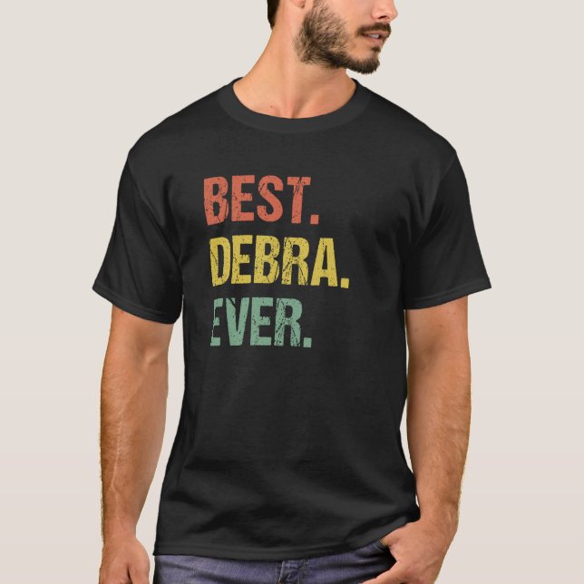 Camiseta Mejor nombre retro de Debra Humor apodo (Anverso)