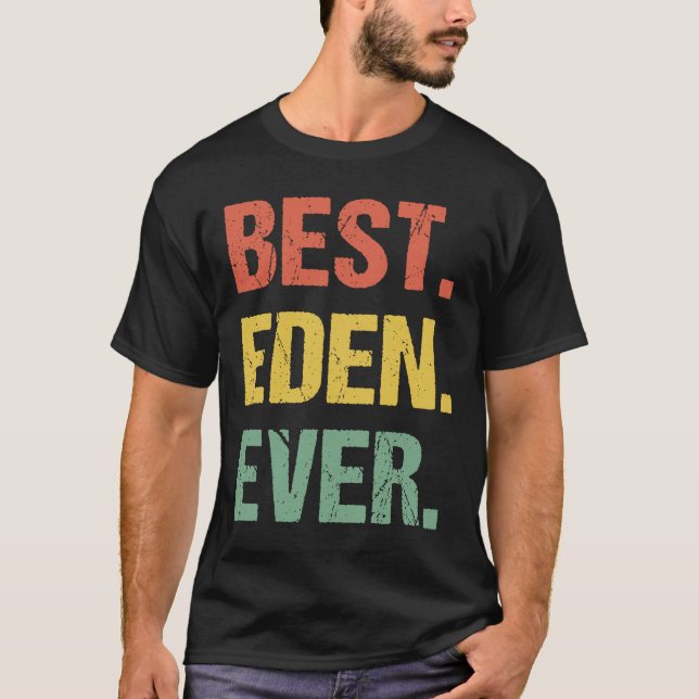 Camiseta Mejor nombre retro de Edén apodo Humor (Anverso)