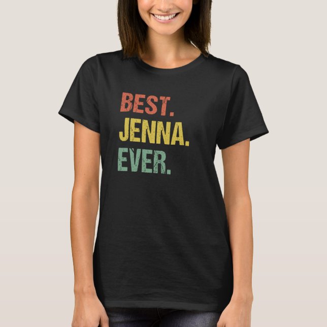 Camiseta Mejor nombre retro de Jenna Humor Nickname (Anverso)