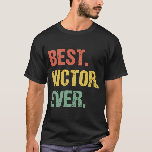 Camiseta Mejor nombre retro de Victor Humor apodo (Anverso)