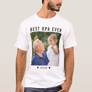 Camiseta Mejor Opa de Todos Foto de Abuelo y Nieto