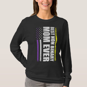 Camiseta Mejor Orgullo Gay De Mamá No Binario Nunca Lgbt