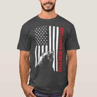 Camiseta Mejor Oso Gampa EEUU Día de Padre de Bandera Ameri