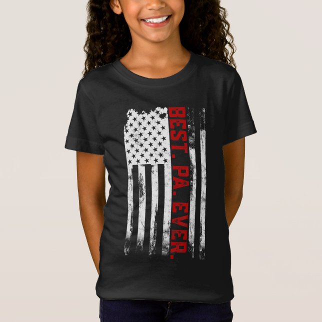 Camiseta Mejor Pa Ever American USA bandera de EE.UU. Regal (Anverso)