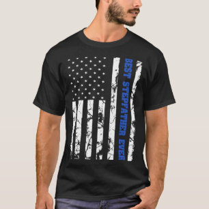 Camiseta Mejor padrastro de EE. UU. bandera vintage Patriót