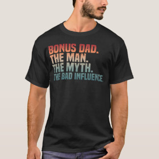 Camiseta Mejor Padrastro Hombre Mito Mala Influencia Chiste