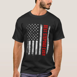 Camiseta Mejor padrastro jamás bandera estadounidense Día d