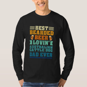 Camiseta Mejor padre con barba amante de la cerveza y perro