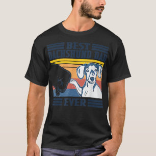 Camiseta Mejor Padre Dachshund Padre Vintage Día Cristo