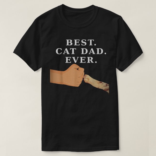 Camiseta Mejor Padre De Gato Padre Y Pata De Gatito Gatito  (Diseño del anverso)