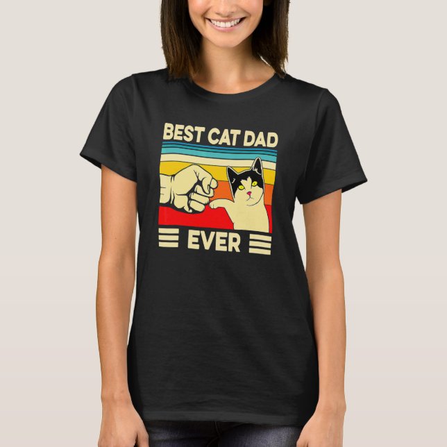 Camiseta Mejor Padre De Gato Que Nunca Gato Papi Día 2 (Anverso)
