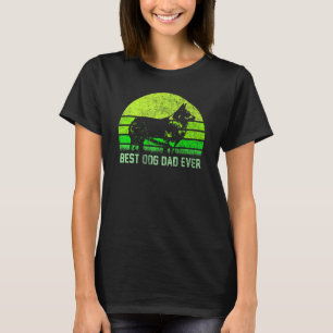 Camiseta Mejor padre de perro Corgi galés vintage Silueta S