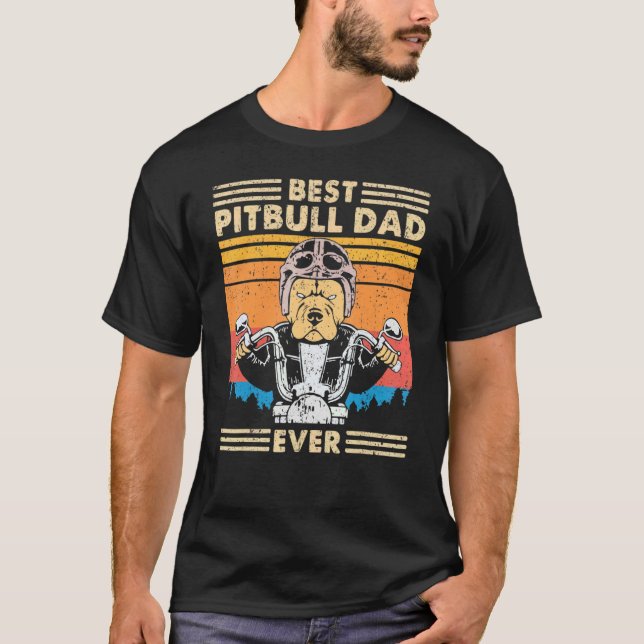 Camiseta Mejor padre de Pitbull que conduce jamás perro de  (Anverso)